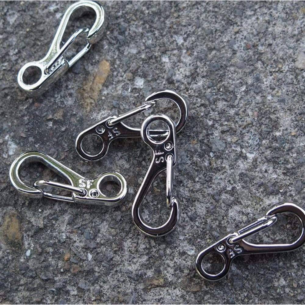 Set of 10 Mini Spring Clasps and Climbing Carabiners for Backpacks
