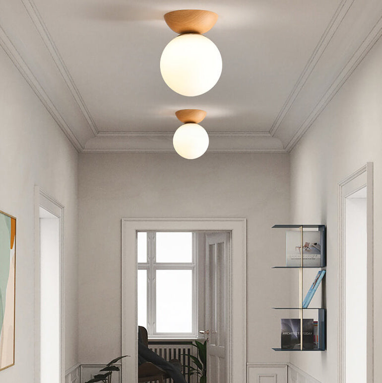 Glass Sphere Ceiling Lamp