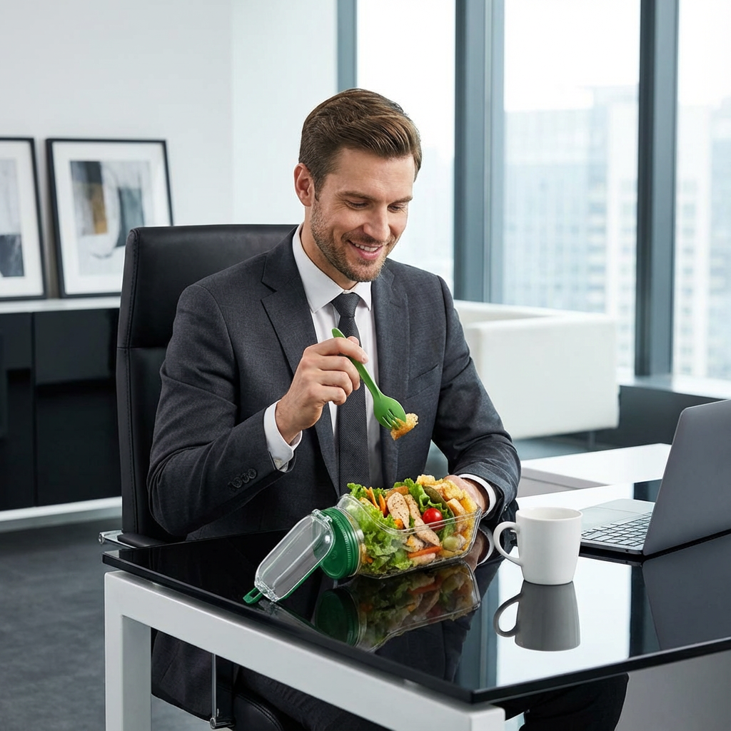 Travel-Friendly Food Container – Keep Meals Fresh, Crunchy, and Spill-Free