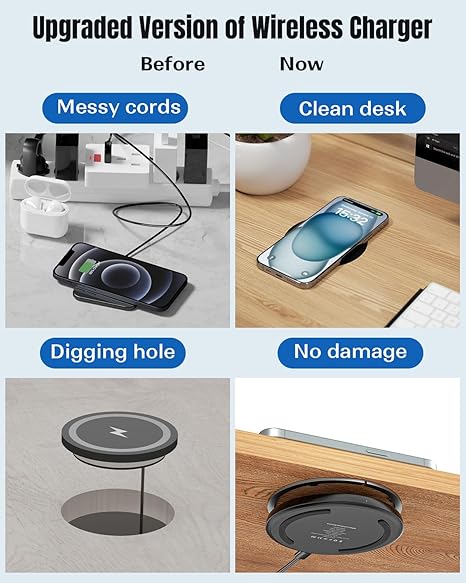 Wireless Desk Charger – Declutter Your Workspace with Invisible Charging