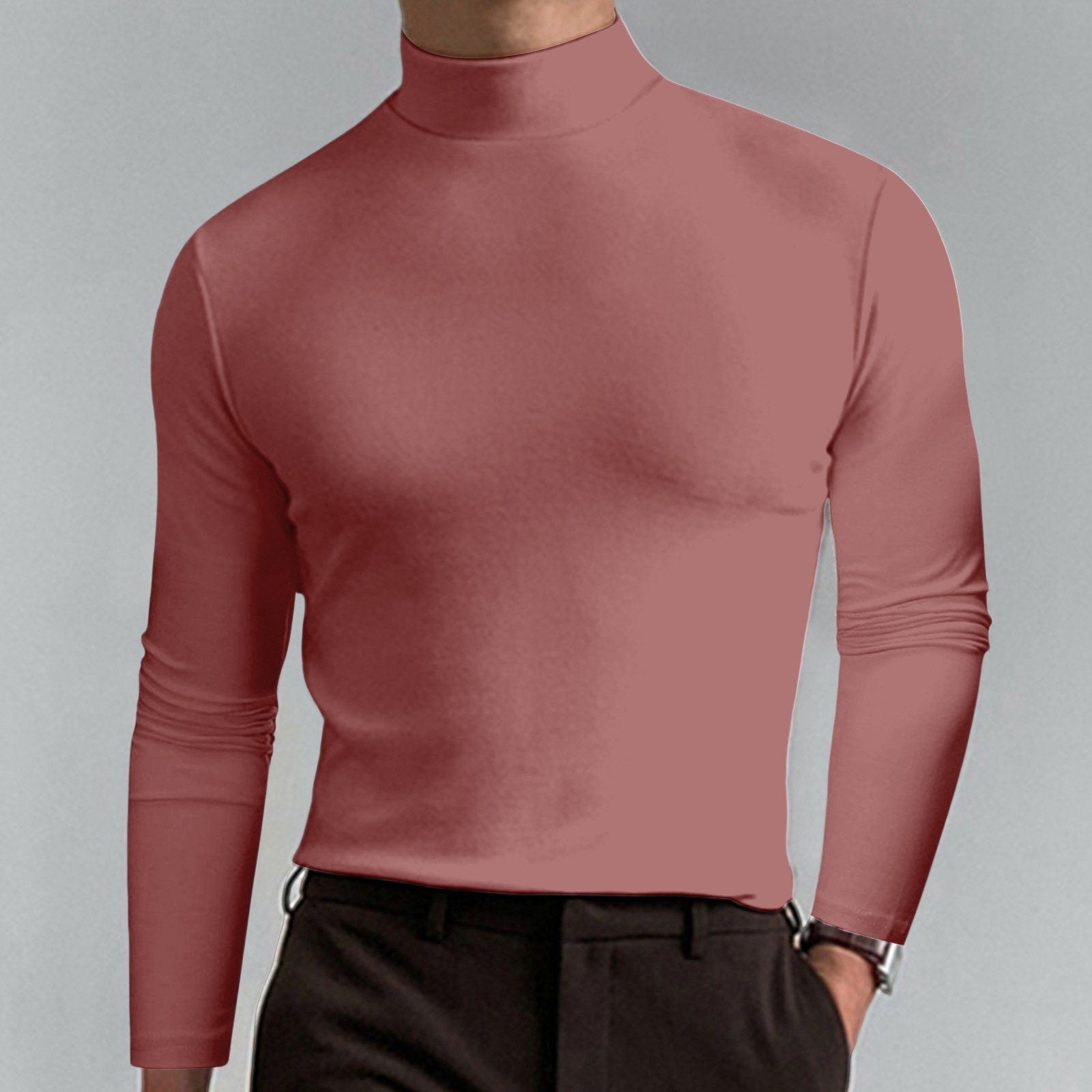 Marsilio™ – Slim-Fit Sculpting Mock Turtleneck for Men