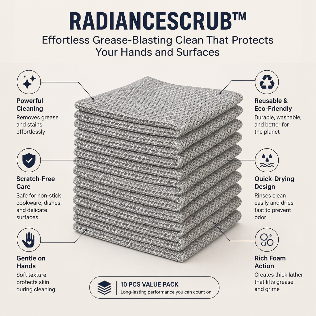 RadianceScrub™ — Effortless Grease-Blasting Clean That Protects Your Hands and Surfaces
