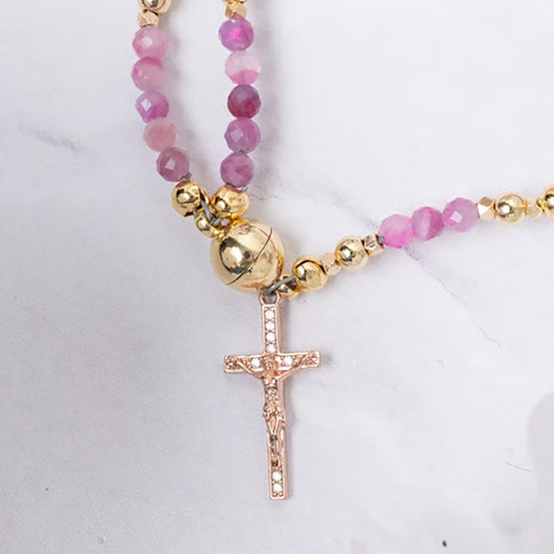 Handcrafted Beaded Prayer Bracelet with Magnetic Clasp