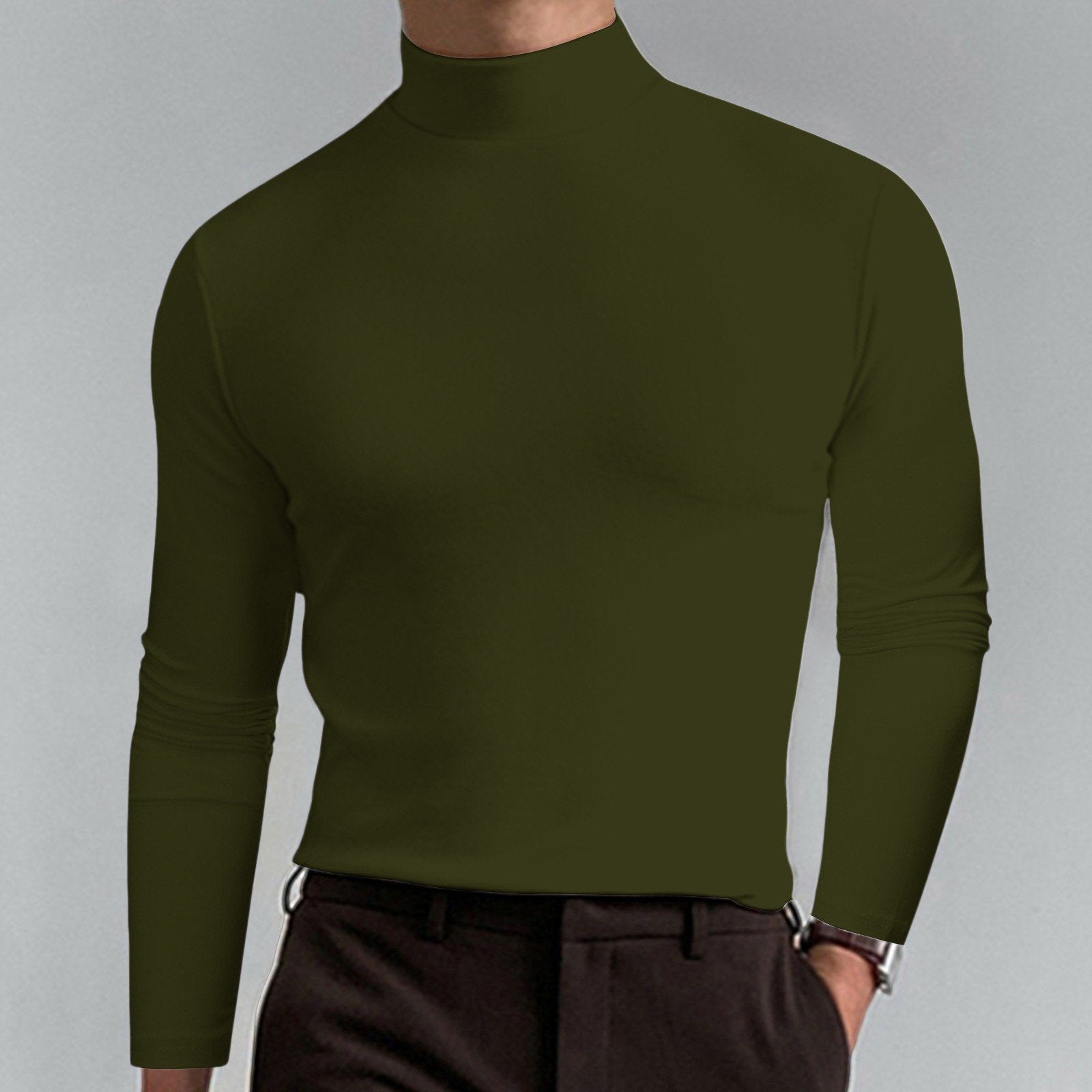 Marsilio™ – Slim-Fit Sculpting Mock Turtleneck for Men