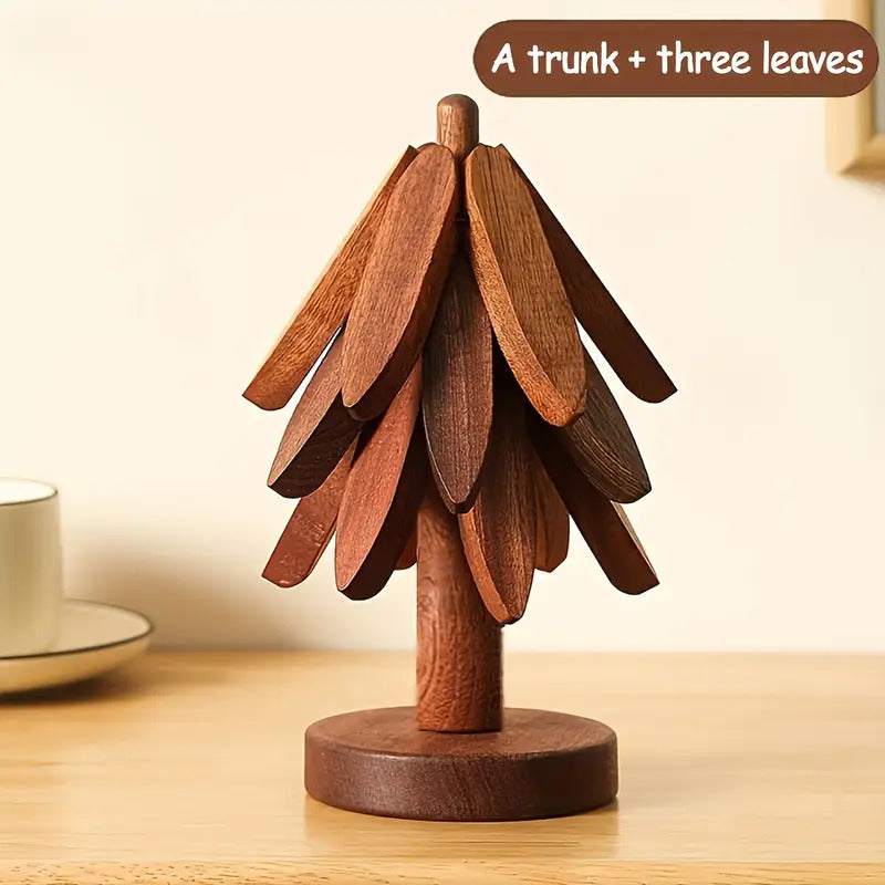 4-Piece Bamboo Coaster Set