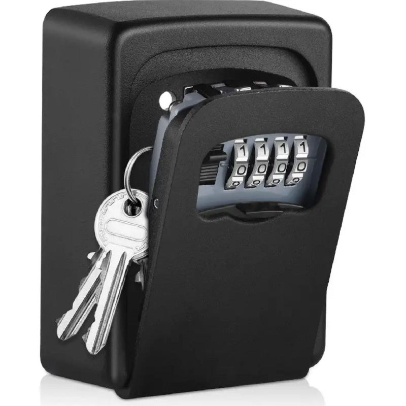 Outdoor Key Safe with Combination Lock and Cover