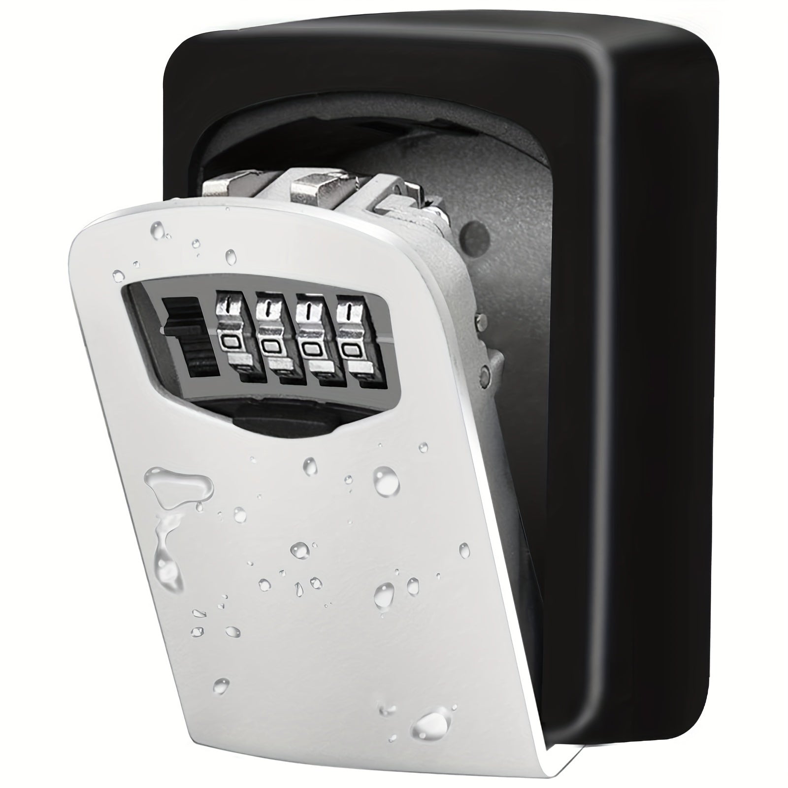 Outdoor Key Safe with Combination Lock and Cover