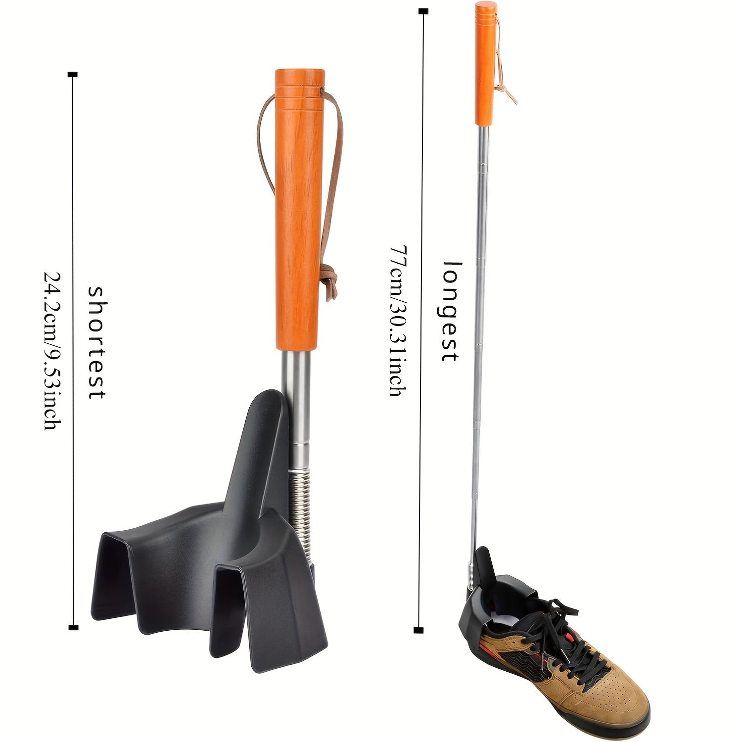 Extended Shoe Horn with Telescopic Handle