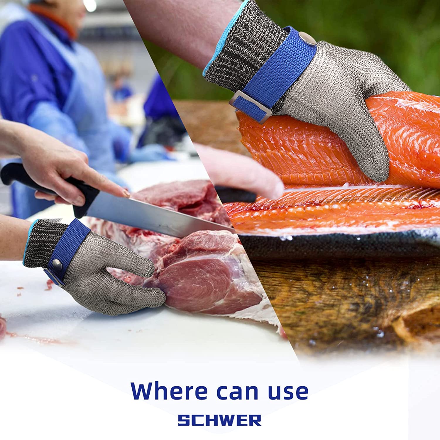 Stainless Steel Cut-Resistant Glove for Food Safety