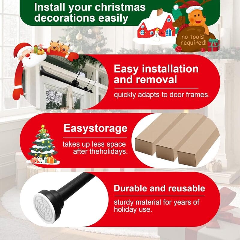 FestivoFlex™ Garland Hanger — Effortless, Damage-Free Holiday Decorating That Lasts Year After Year