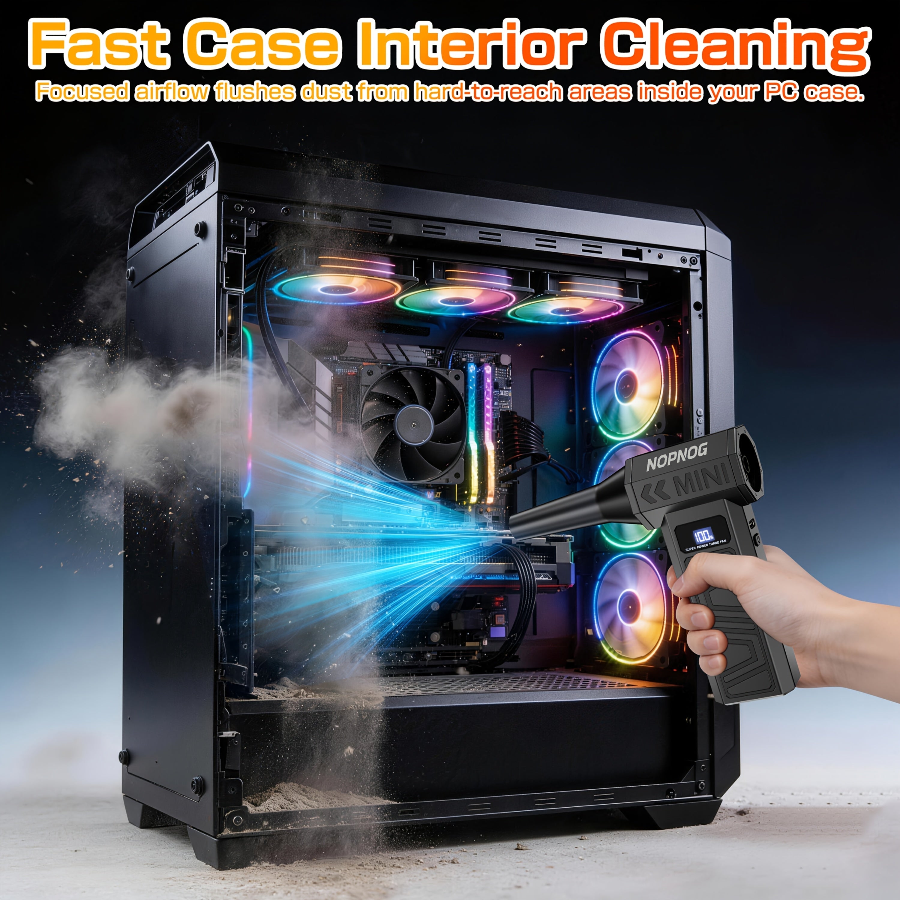 2-in-1 Air Blower and Mini Vacuum Cleaner