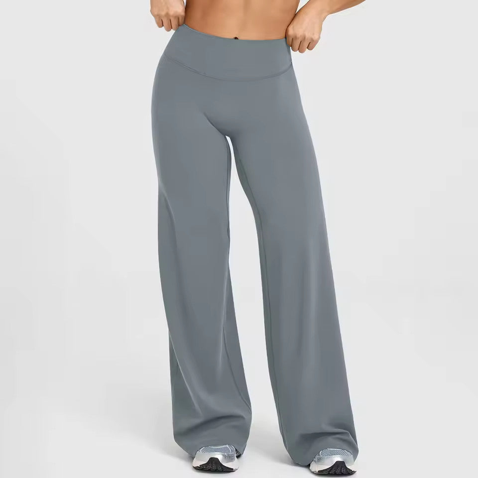 VestaLoom™ – Buttery-Soft High-Waist Wide-Leg Flare Yoga Pants