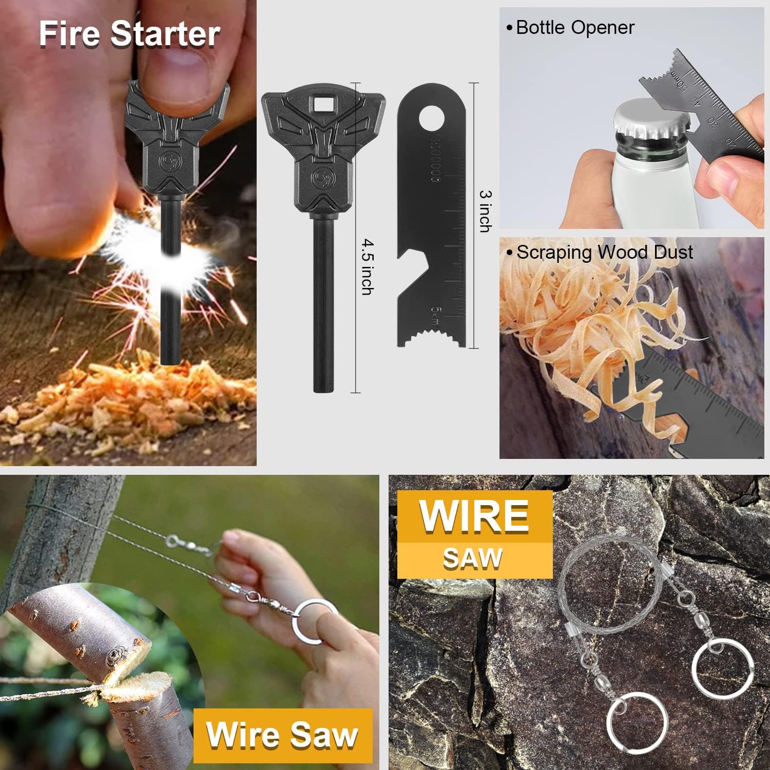 Compact Survival Kit with 19 Essential Tools