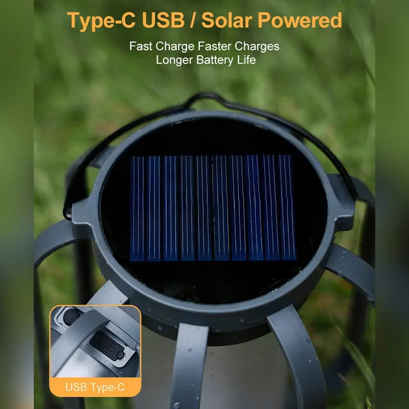 Solar-Powered Lantern with 4 Modes – Perfect for Camping & Garden Events