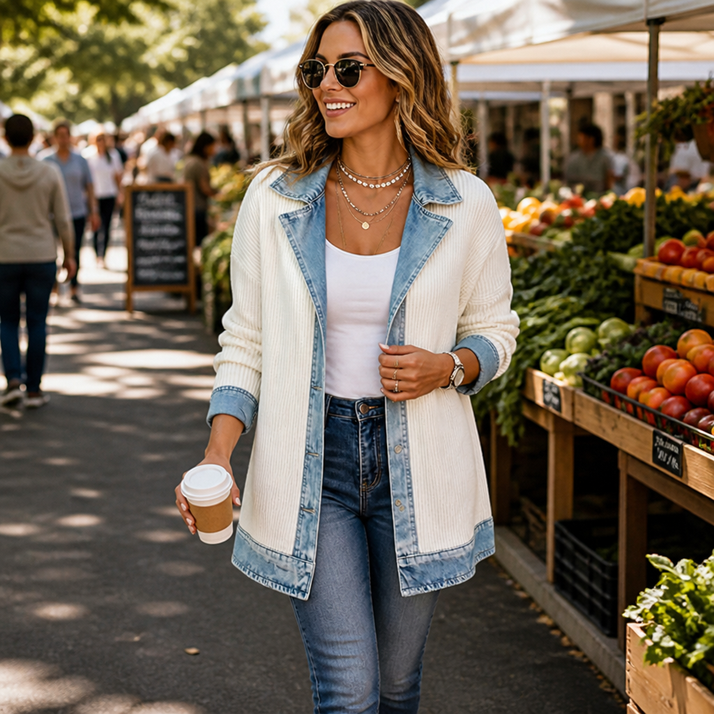 Zephyra™ Knit Denim Jacket — Move Freely, Feel Effortlessly Stylish All Day