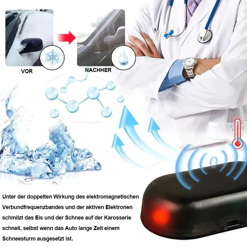 Solar-Powered Snow Clearing Tool with Electromagnetic Interference Technology