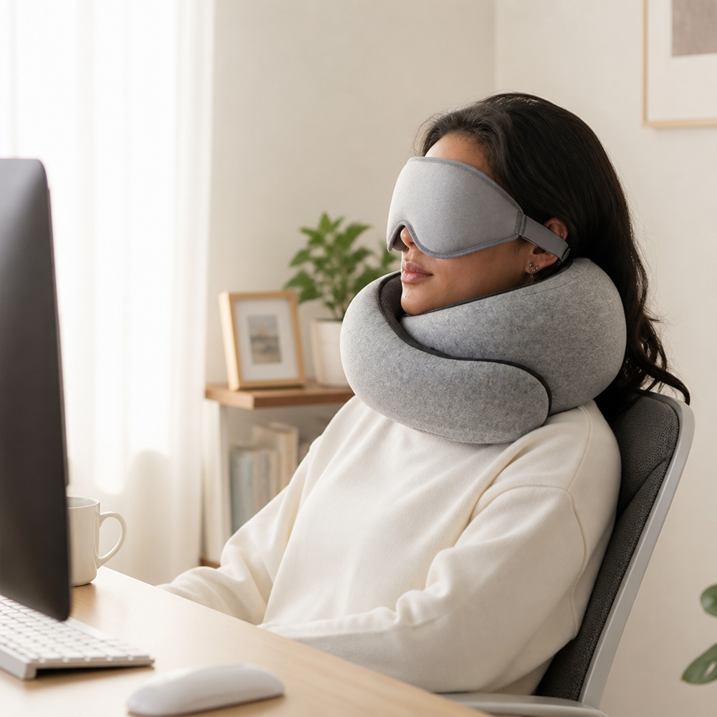 VoyageEase™ Neck Pillow — Arrive Refreshed and Pain-Free, Every Single Trip