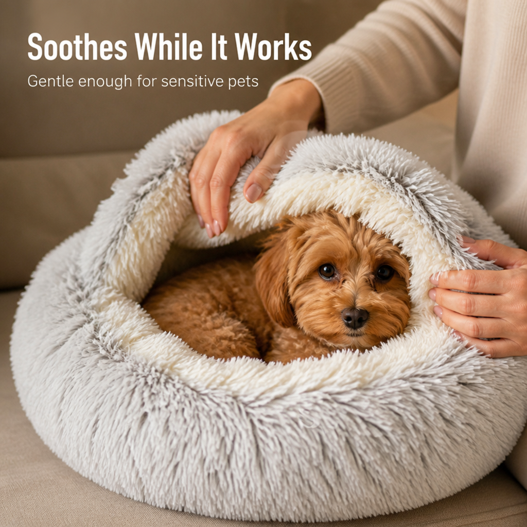 SnuggleNest™ — Wrap Your Pet in Cozy Calm for Blissful, Stress-Free Sleep
