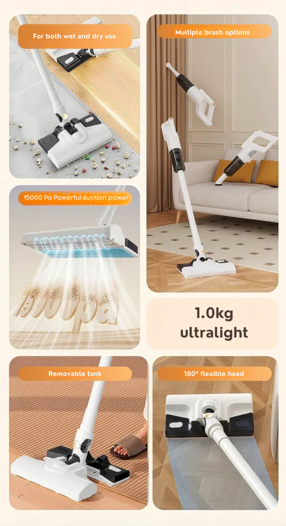 VioraClean™ 3-in-1 Cordless Vacuum — Effortless Power That Frees You From Cleaning Chores