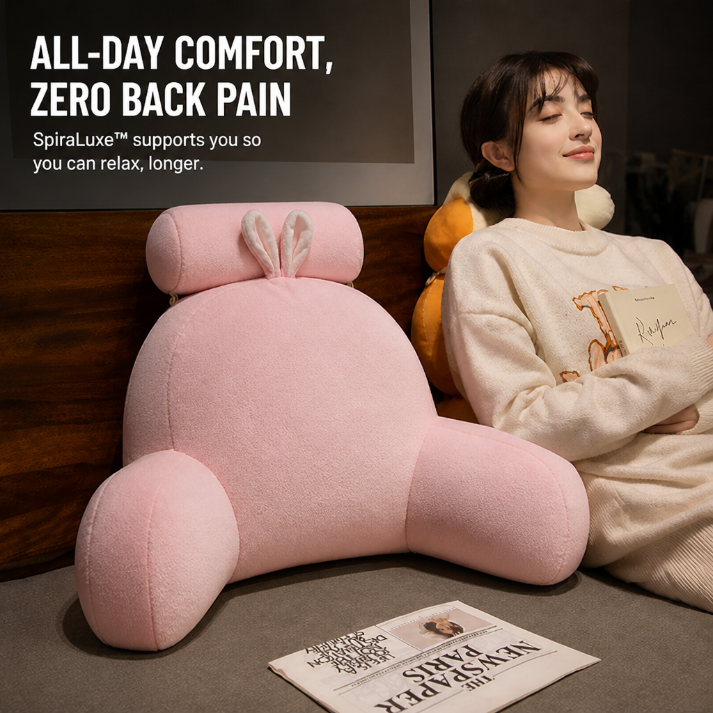 SpiraLuxe™ Lumbar Support Cushion — Unlock All-Day Back Freedom with Perfect, Pain-Melting Support