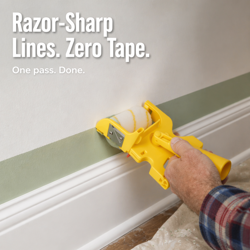 FluxEdge™ Paint Edger — Paint Razor-Sharp Lines Without Tape, Drips, or Touch-Ups