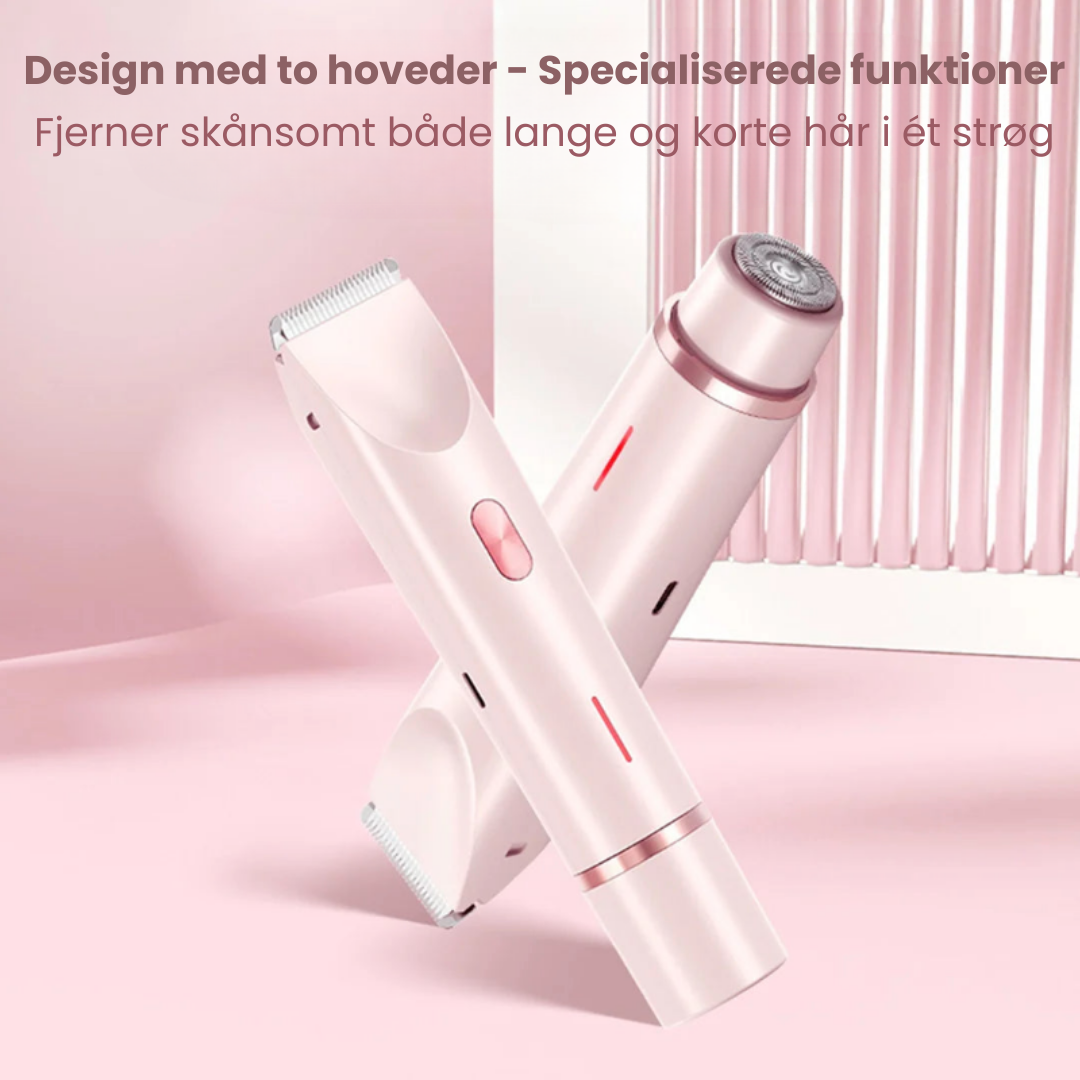 TrimVel | 2 in 1 painless bikini and facial hair trimmer