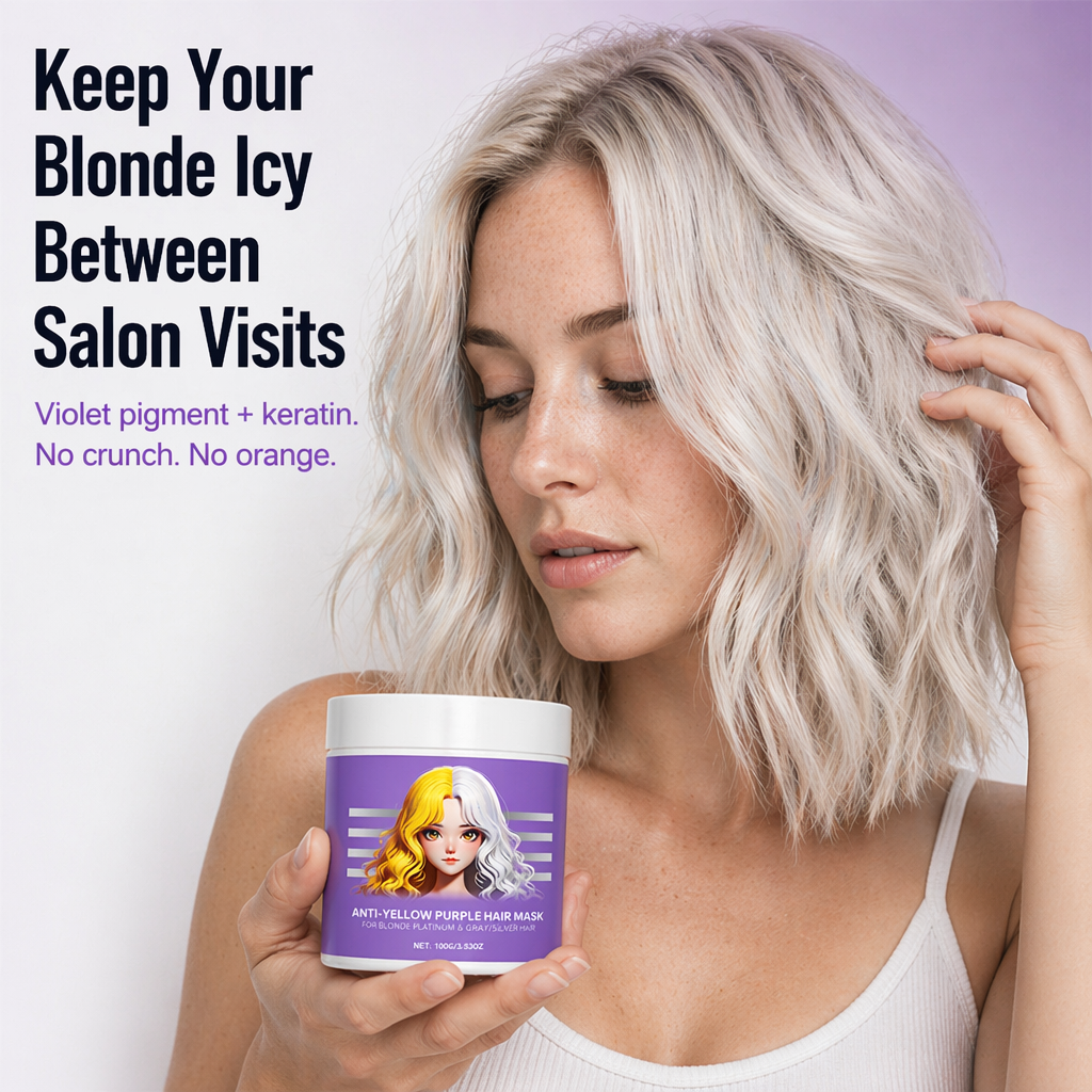 VioletLock™ — Kill Brassy Yellow, Deep-Condition & Keep Blonde Cool Between Salon Visits