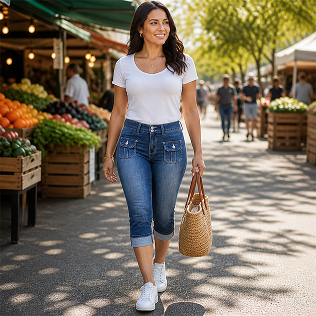 VeroCurve™ Slim Fit Stretch Capris — Sculpt Your Curves, Own Every Move with Effortless Comfort
