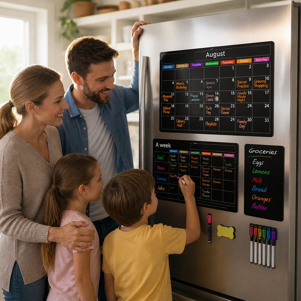 VibranceFlow™ Magnetic Calendar Set — Command Your Family’s Chaos with Colorful Clarity and Stress-Free Control