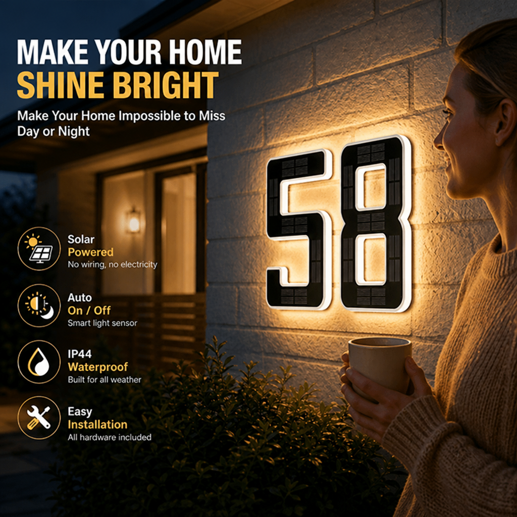 SolarBright™ — Make Your Home Shine Bright and Easy to Find Every Night