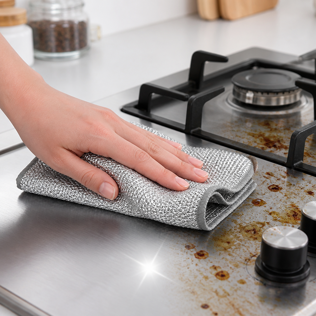 EverDazzle™ Scrubber Cloths — Power Clean Your Kitchen Without a Single Scratch or Smell