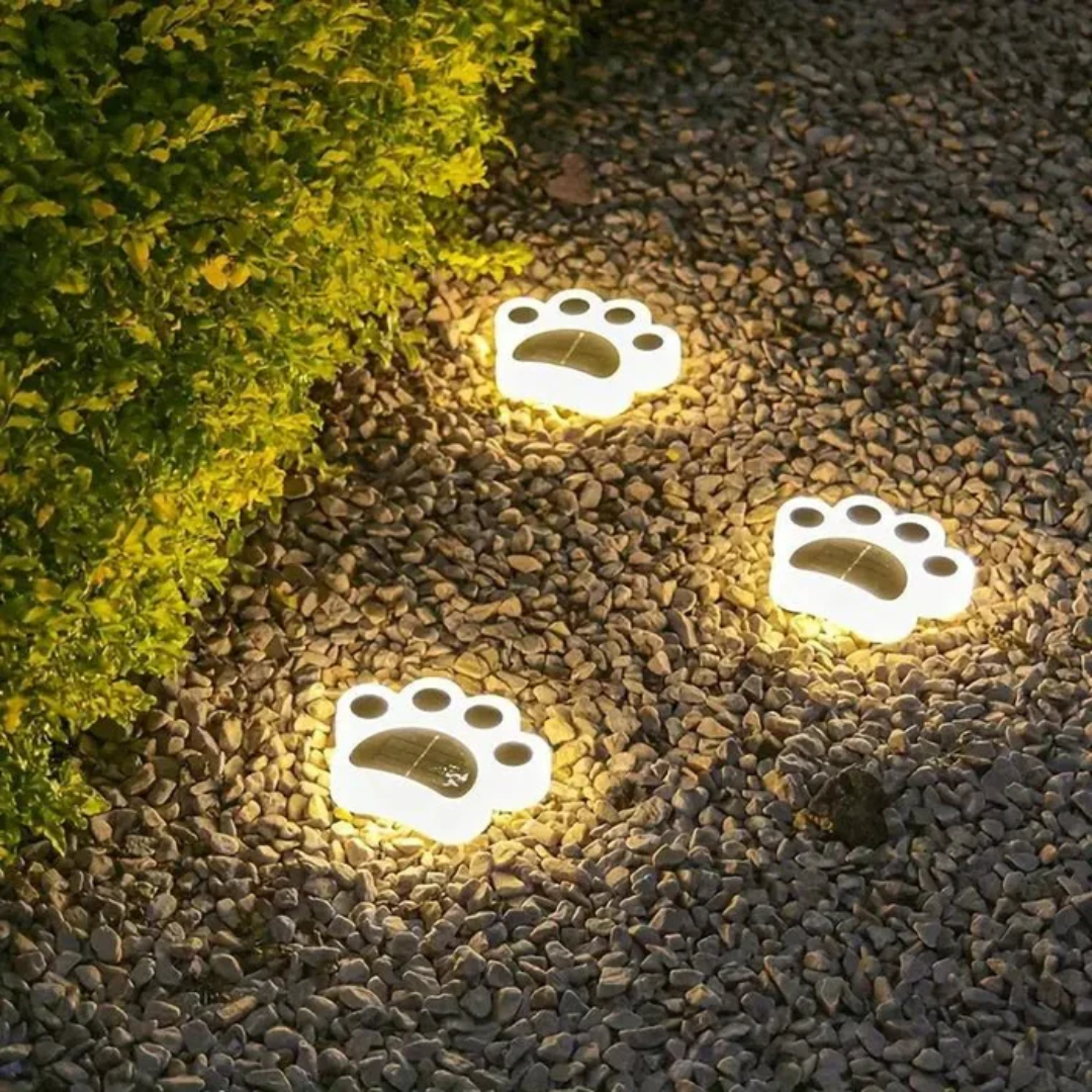 Solar Garden Light with Self-Charging Panel for Pets