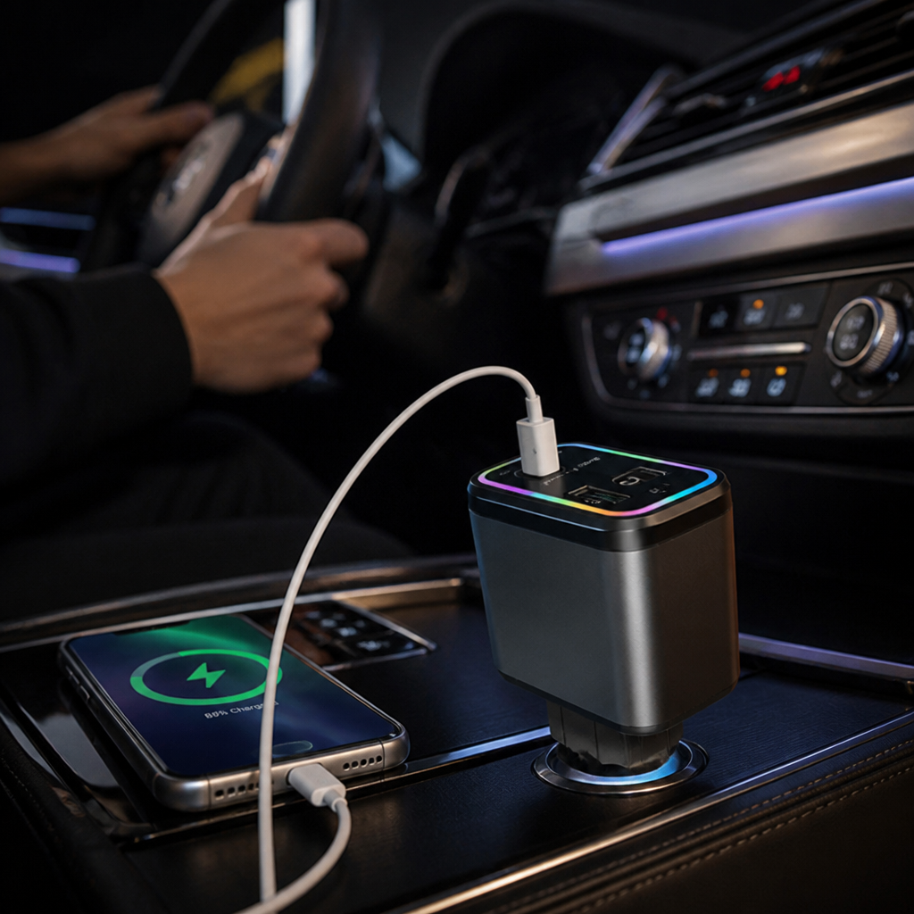 VoltAura™ 120W — Charge at Lightning Speed While Transforming Your Ride into a Stunning Starry Escape