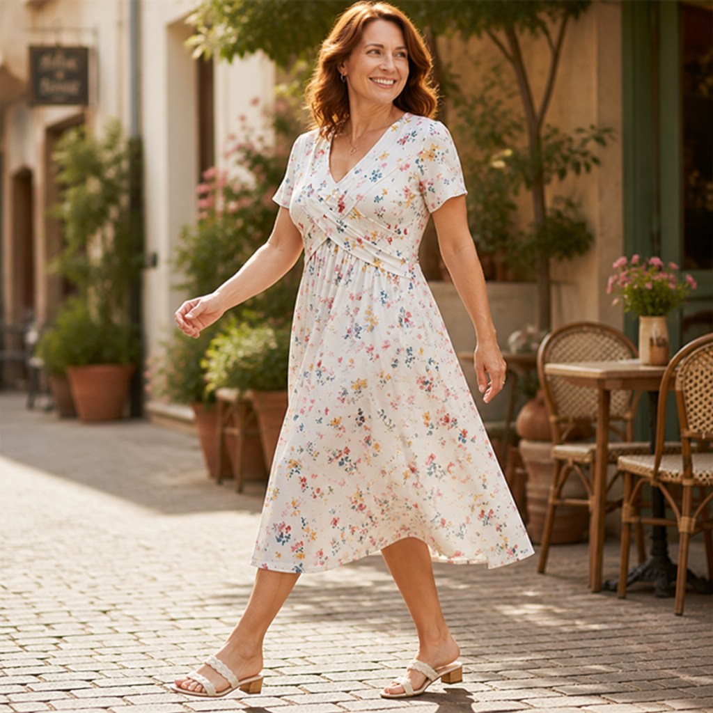 VivaLuxe™ Floral Twist Dress — Sculpt Your Curves and Radiate Confidence All Day Long