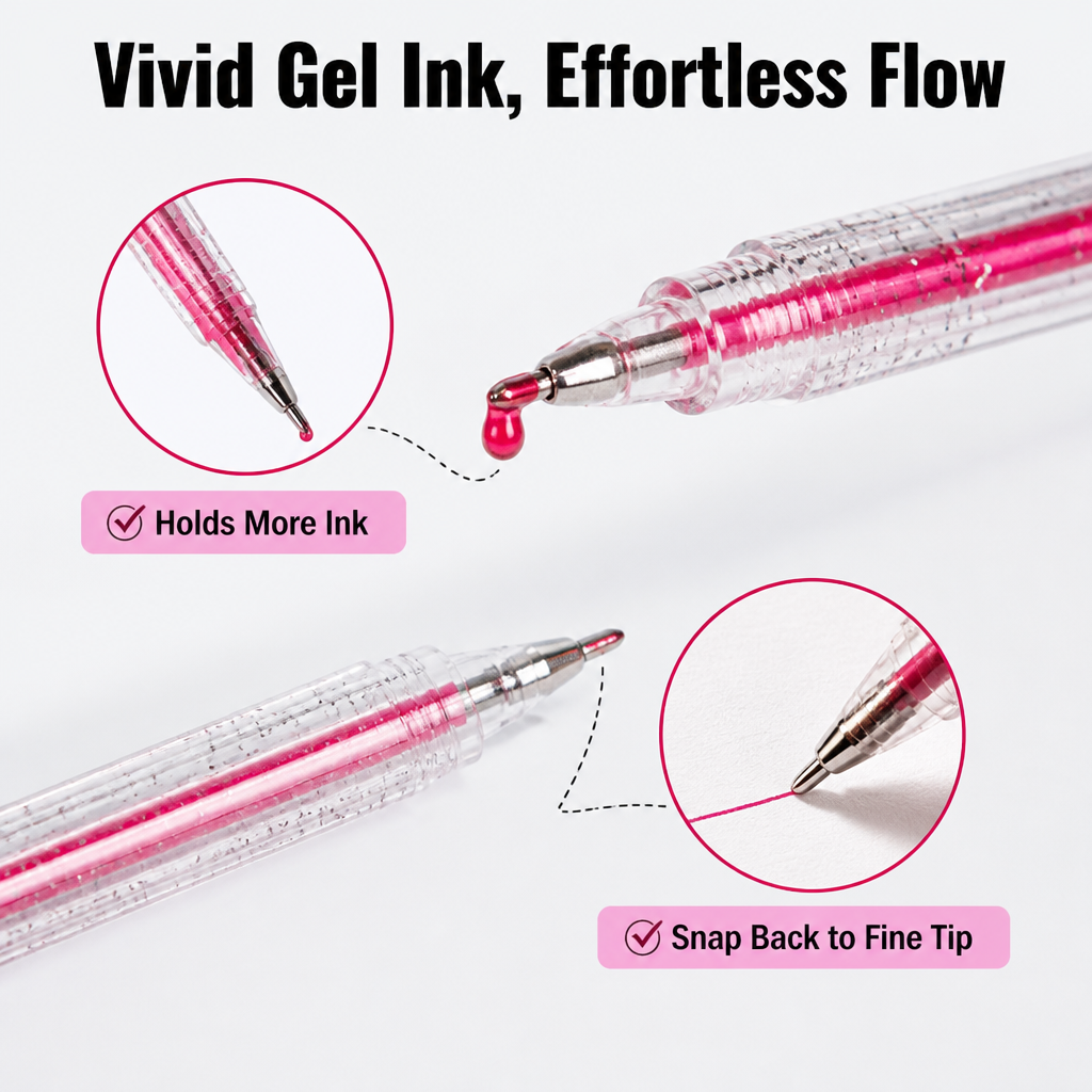 LumaHue™ Glitter Gel Pens — Unleash Brilliant Colors That Keep Your Imagination Forever Vibrant