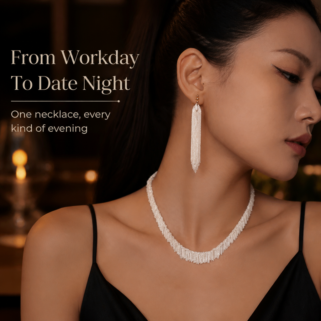 CascadeLuxe™ — Flowing Gold Elegance That Keeps You Comfortable All Day