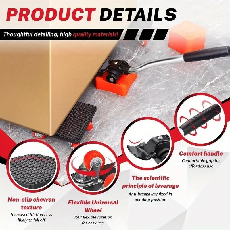 Heavy-Duty Furniture Mover for Easy Lifting and Back Protection