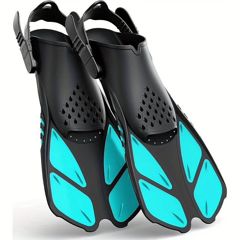 Adjustable Short Snorkel Fins with Open Heel