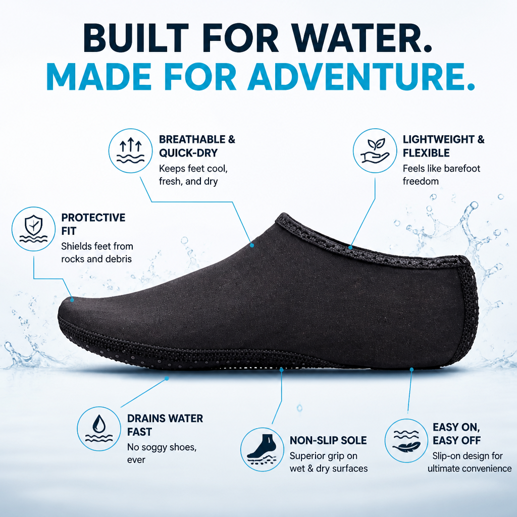 TorrentTrek™ — Slip On, Grip Wet Rock, and Skip the Soggy Sneakers