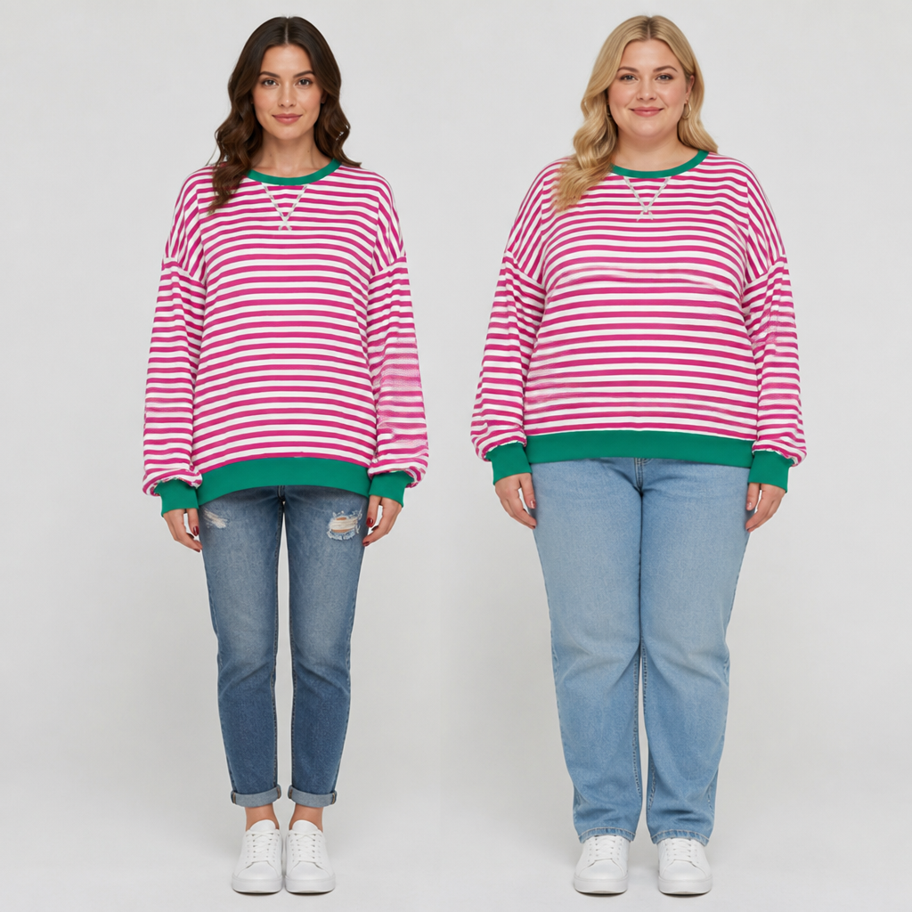 LuminaSoft™ Casual Long Sleeve Striped Shirt — Wrap Yourself in All-Day Softness and Timeless Style