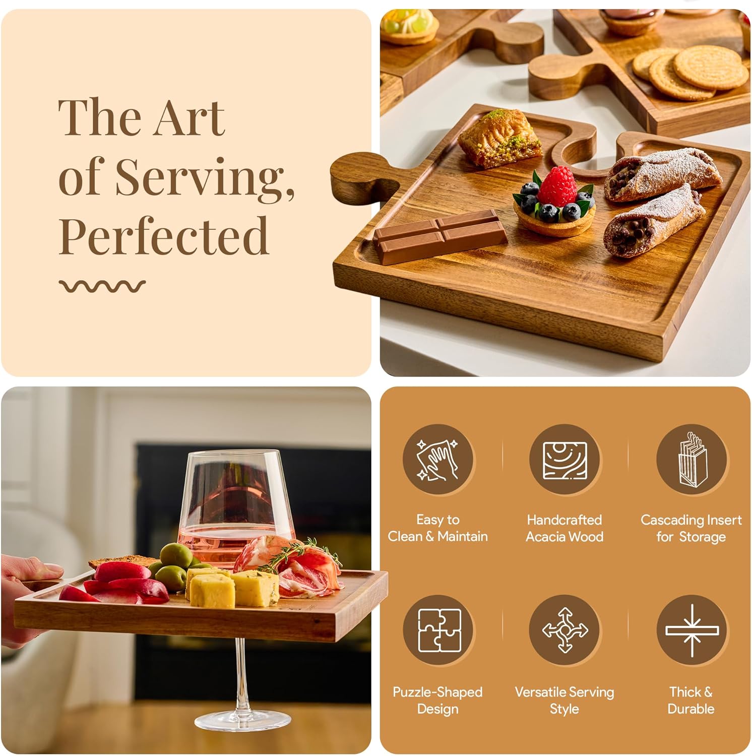 Puzzle Serving Tray – Connects Guests for Stylish and Memorable Moments