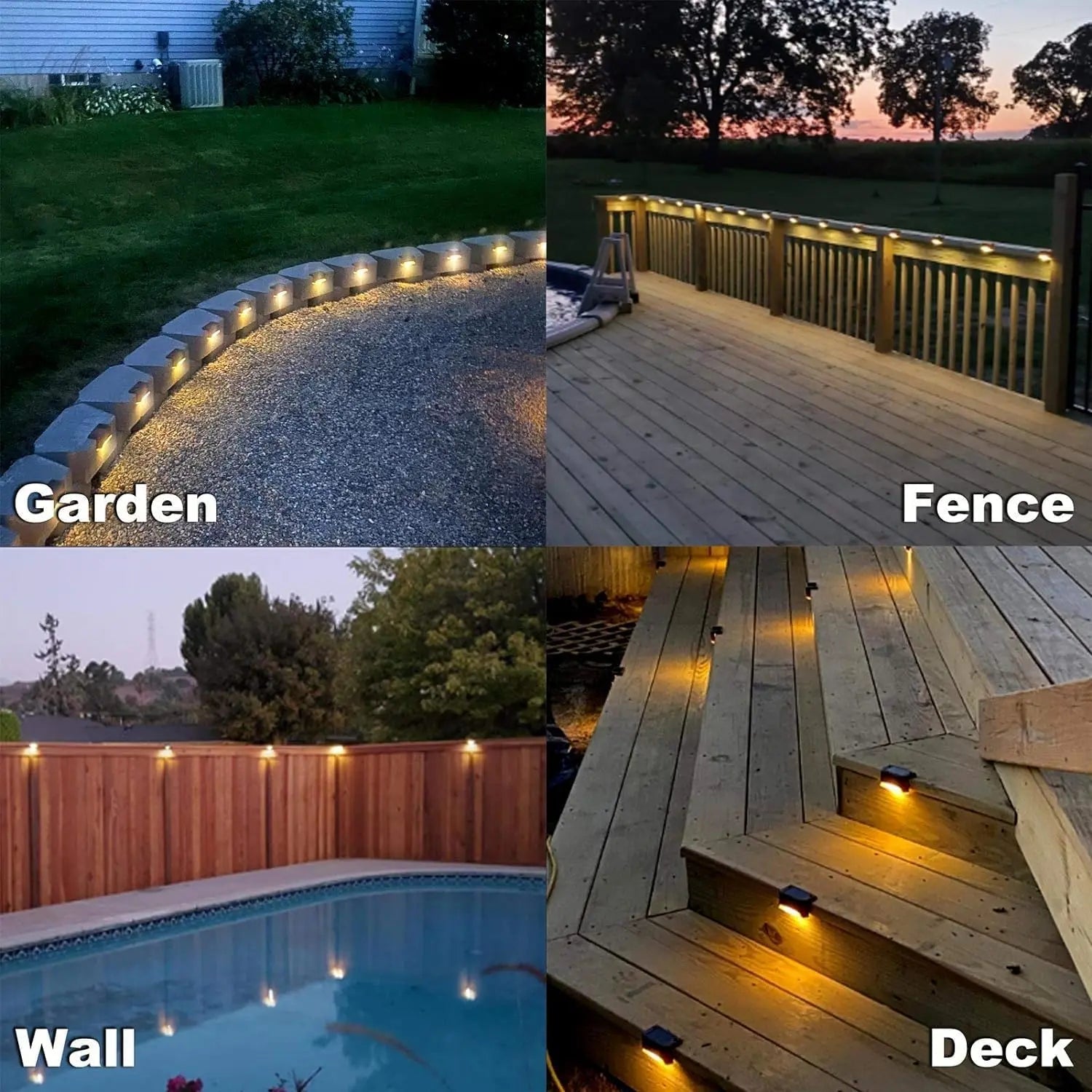 4-Piece Solar Patio Lighting Set – Weather-Resistant Outdoor Lights