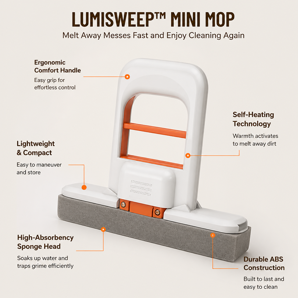 LumiSweep™ Mini Mop — Melt Away Messes Fast and Enjoy Cleaning Again