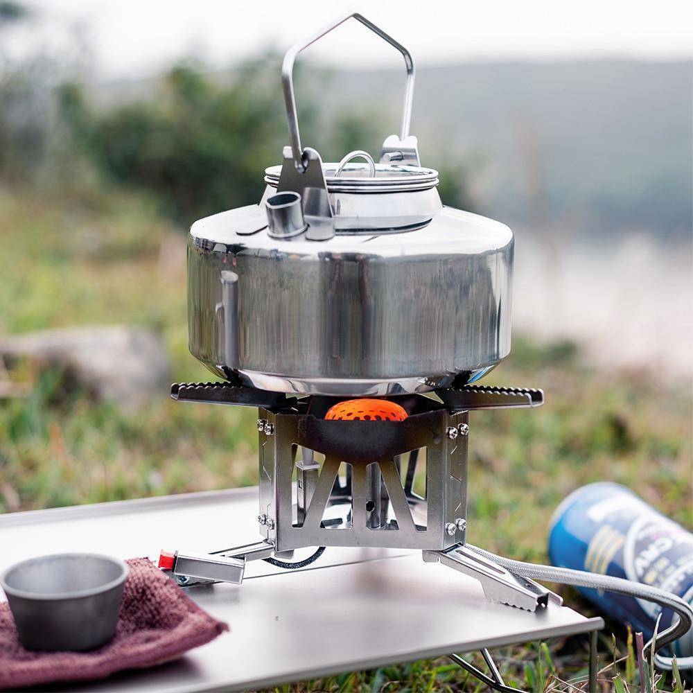 1L Capacity Camping Kettle Made of Stainless Steel