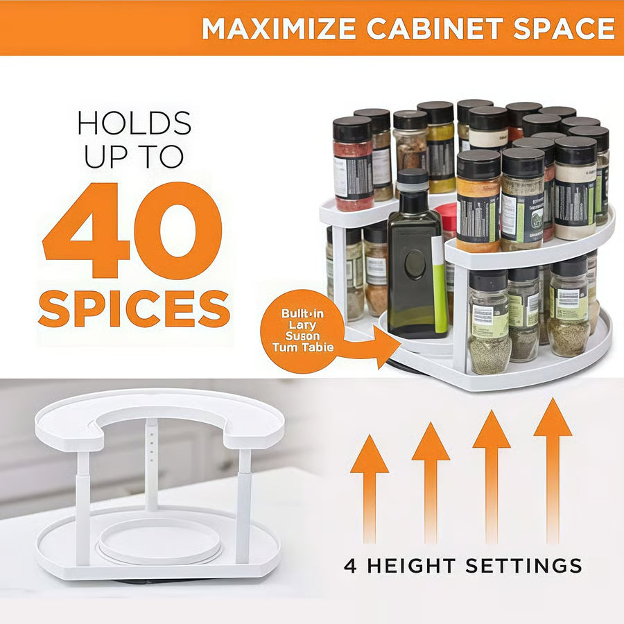 2-Tiered Lazy Susan in D-Shape