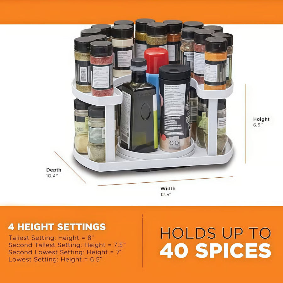 2-Tiered Lazy Susan in D-Shape