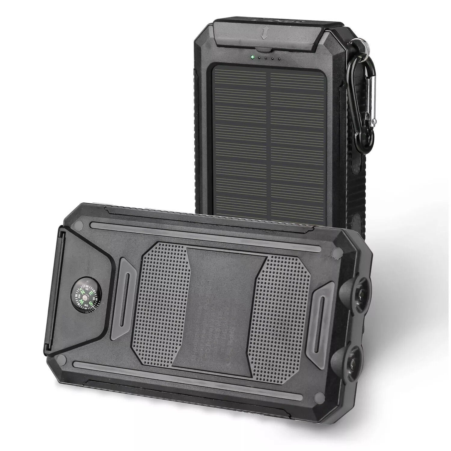 Dual Flashlight Solar Charger with 20000mAh Battery Capacity