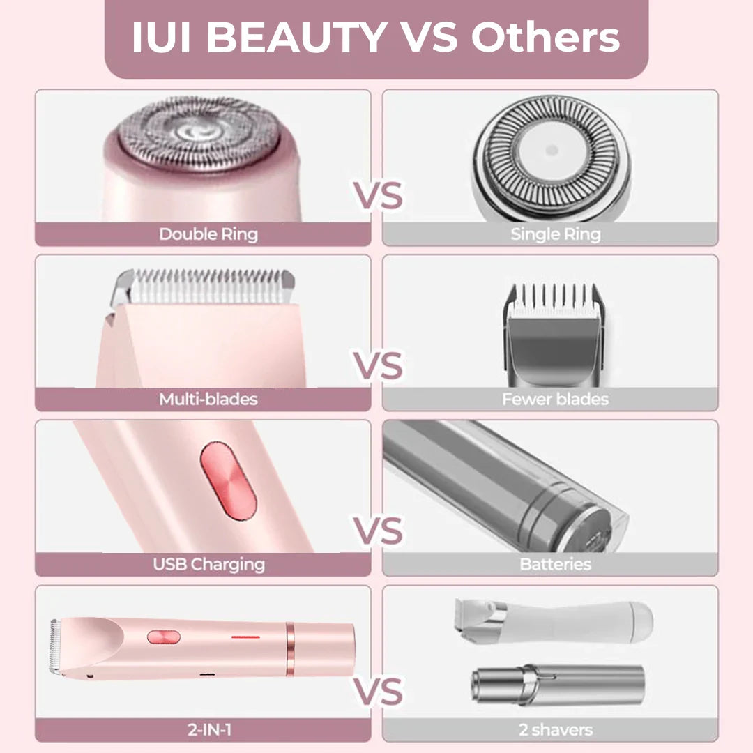 TrimVel | 2 in 1 painless bikini and facial hair trimmer