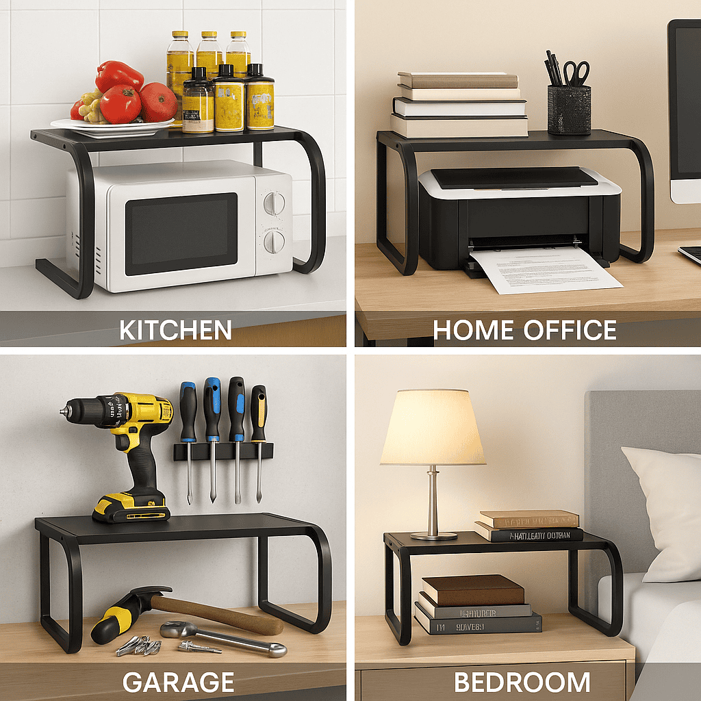 2-Tier Kitchen Shelf without Drilling – SpaceRack Design
