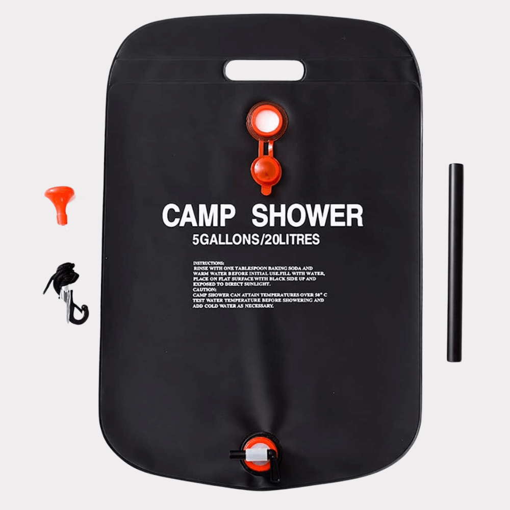 Portable 20L Solar Shower for Camping and Outdoor Activities